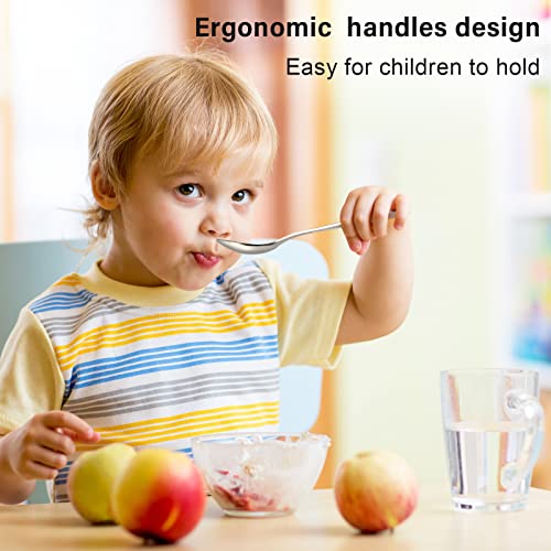 Cunhill 12-Piece Stainless Steel Kids Flatware Set for Toddlers