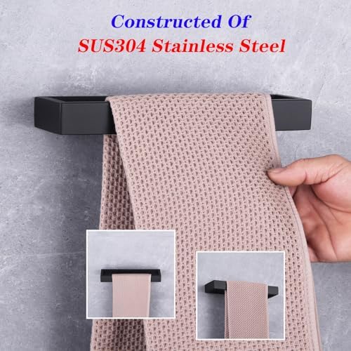 GERZWY Modern Black Towel Holder