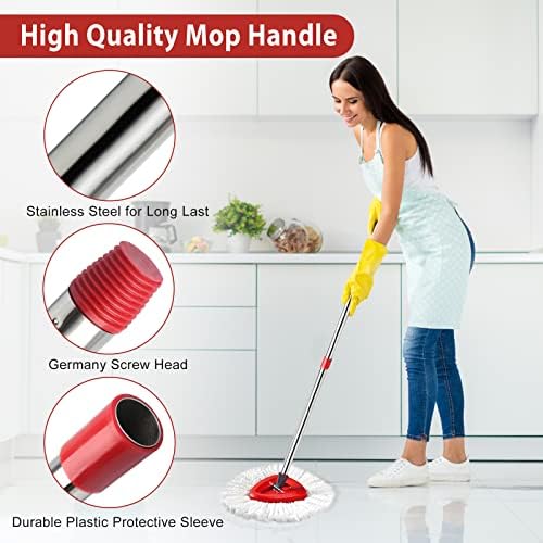 4-Section Spin Mop Handle 25-5 ft