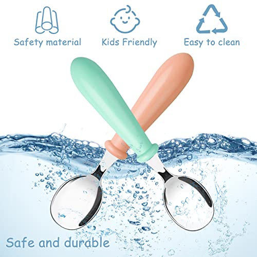 Pimoys Toddler Spoons Set of 6 BPA Free Stainless Steel