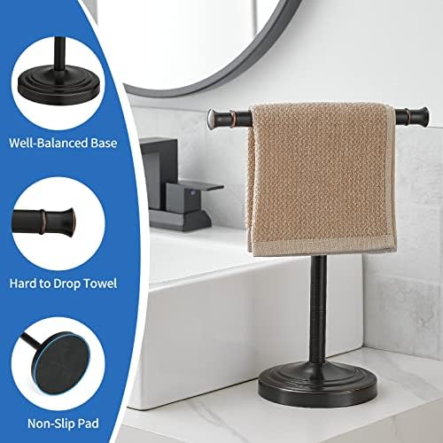Space-Saving Oil-Rubbed Bronze Towel Holder Perfect for Home Use