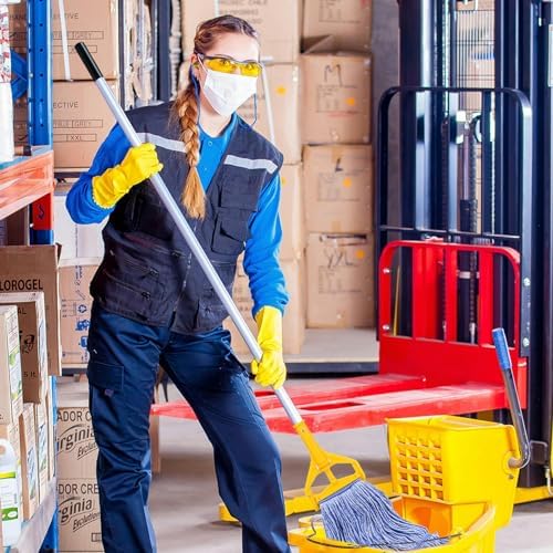 Heavy Duty Mop Heads 6 Replaceable Set for Industrial Use