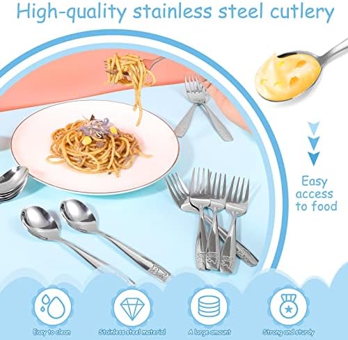 Pimoys 6 Piece Toddler Silverware Set