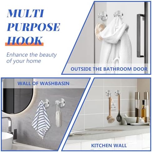 Adjustable Suction Cup Hooks for Bathroom Kitchen Times 2