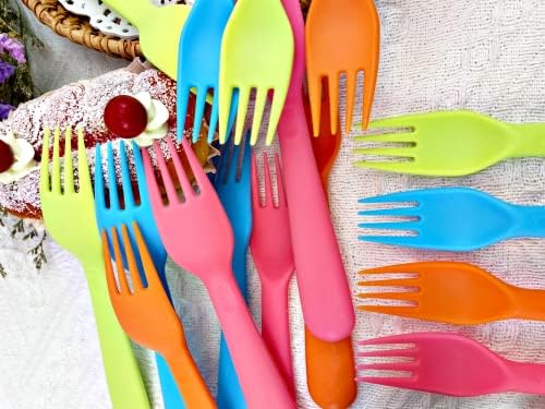 Jawbush 16Pc Plastic Kids Fork Set