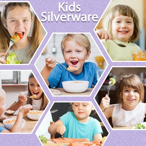 12 Piece Toddler Spoons Set Stainless Steel Kids Cutlery for Self-Feeding