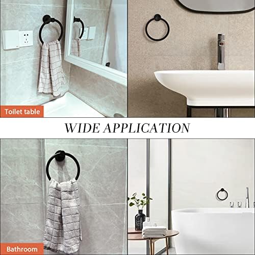 Premium Black Wall-Mounted Towel Holder SUS304 stainless steel