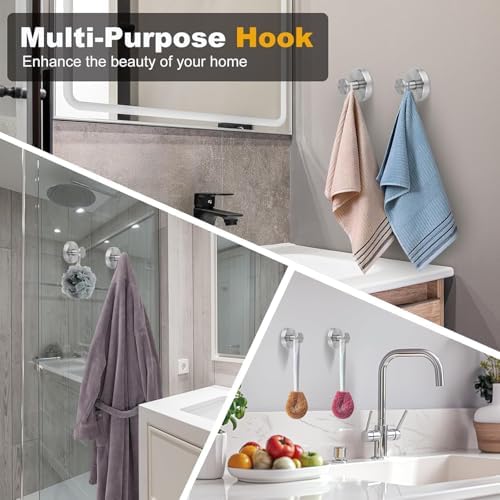 Versatile 2-Piece Suction Cup Hooks Set