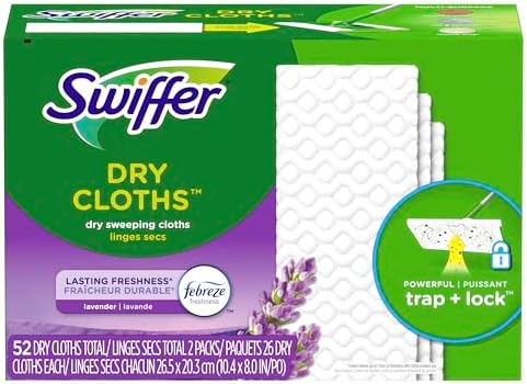 Swiffer Sweep Mop 52ct 1-Hour Freshness Durable Cloth Set