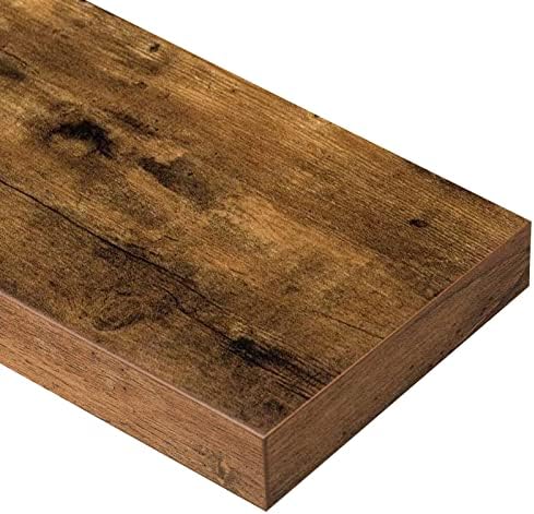 Bathroom Floating Shelves for Wall - Rustic Brown 16x7 inch