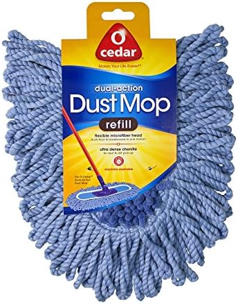Route All Mess with O-Cedar Dual-Action Dust Mop Refill Blue
