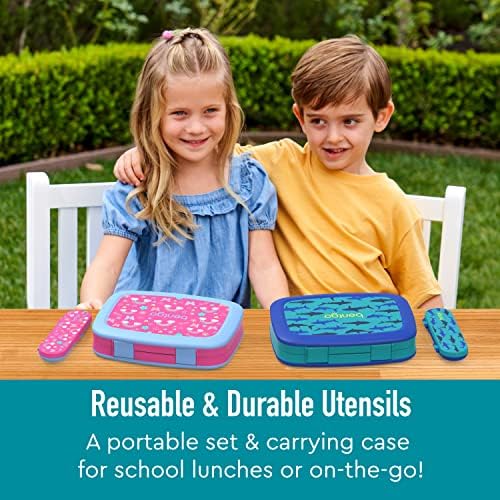Bentgo Kids Utensil Set - Reusable Plastic Easy-Grip Handles