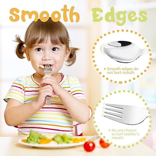 Stainless Steel Toddler Utensil Set for Safe Feeding