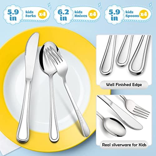 E-far 12-Piece Kids Silverware Set