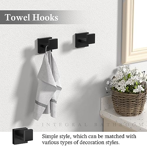 10-Piece Stainless Steel Bathroom Accessories Set Black Towel Bars More