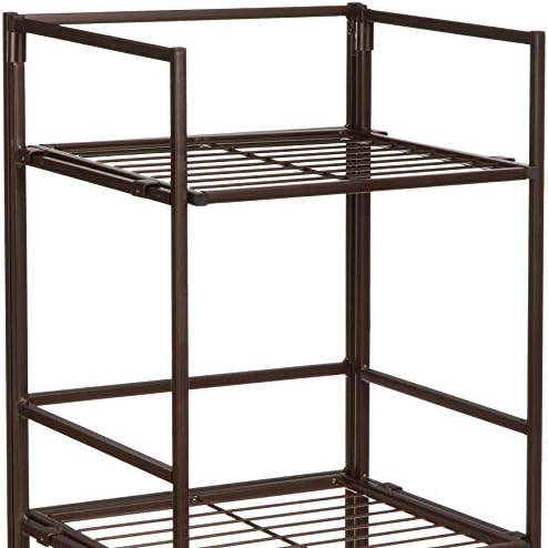 Amazon Basics 4-Tier Iron Tower Shelf Black