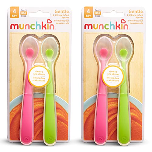 Munchkin Gentle Silicone Spoons Safe for Infants