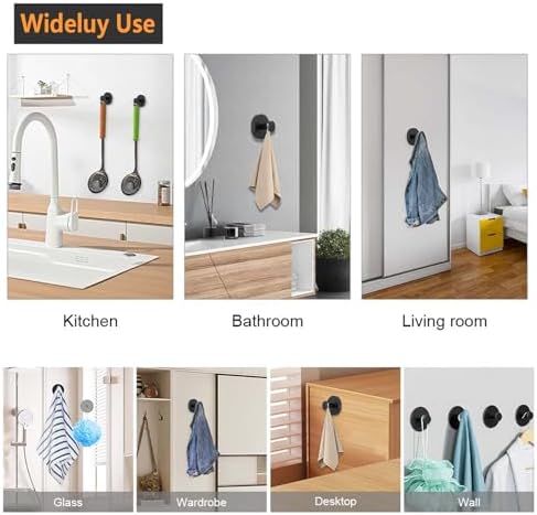 Versatile 2-Piece Suction Cup Hooks Set