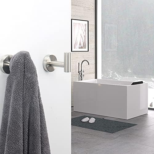 NearMoon Bath Towel Hooks - 4 Pack Brushed Nickel