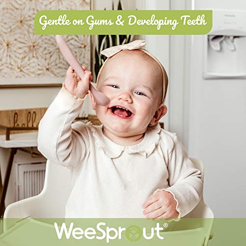 WeeSprout Silicone Baby Spoons First-Stage Feeding
