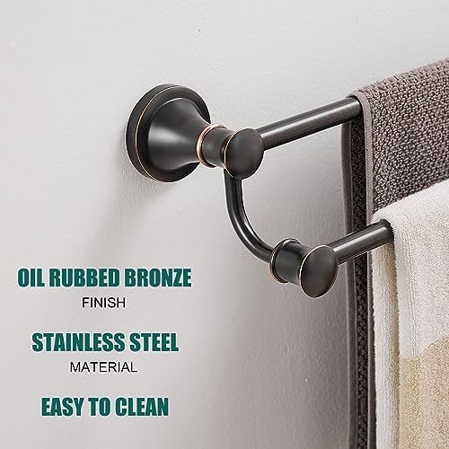 Hoimpro Adjustable 15-27-inch Retractable Stainless Steel Towel Bar