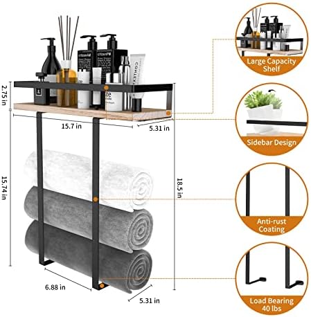 Elegant Metal Towel Holder for Small Spaces