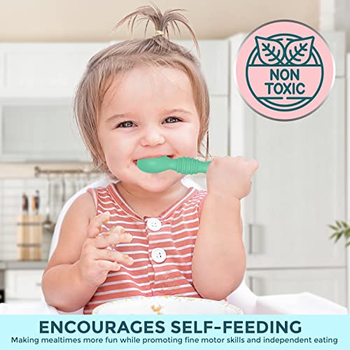 Perfect Baby Spoon for Solid Feeding Self-Feeding Silicone Speaking