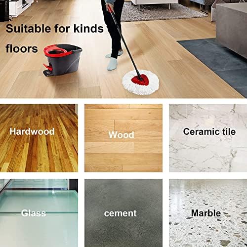 FunCeeSpin Mop 3 Pack Mop Heads Replacement Microfiber Machine Washable
