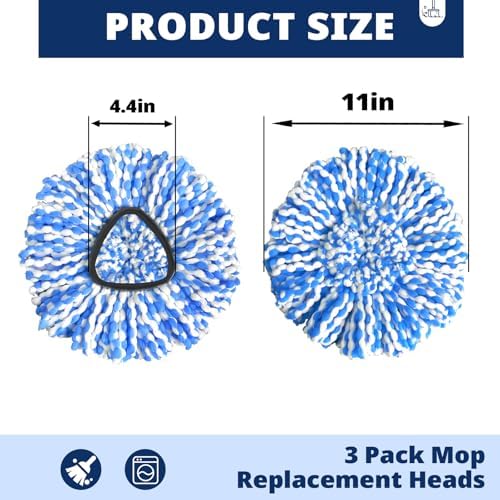 Koolstuffs 3-Pack Spin Mop Replacement Heads