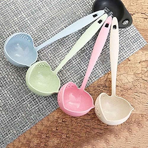 2-in-1 Long Handle Soup Spoon Set
