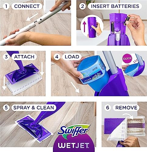 Swiffer WetJet Mop with 20 Pads hardwood floor cleaner refill bundle